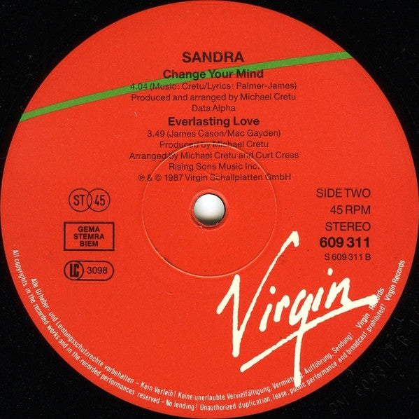 Sandra - Everlasting Love (12") - Discogs image 4
