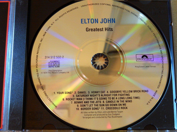 Elton John - Greatest Hits (CD) - Discogs image 2