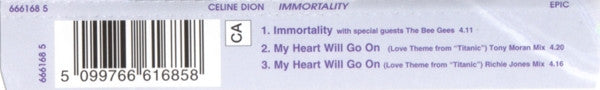 Céline Dion With Special Guests Bee Gees - Immortality (CD) - Discogs image 3
