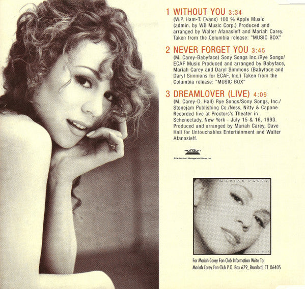 Mariah Carey - Without You (CD) - Discogs image 4
