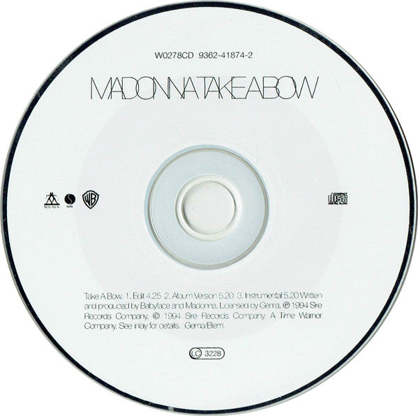 Madonna - Take A Bow (CD) - Discogs image 4