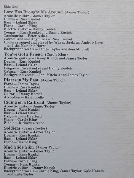 James Taylor (2) - Mud Slide Slim And The Blue Horizon (LP) - Discogs image 7