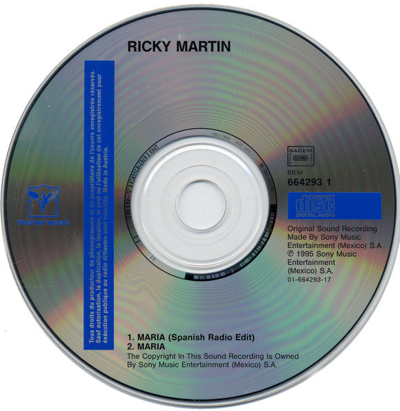 Ricky Martin - (Un, Dos, Tres) Maria (CD) - Discogs image 3