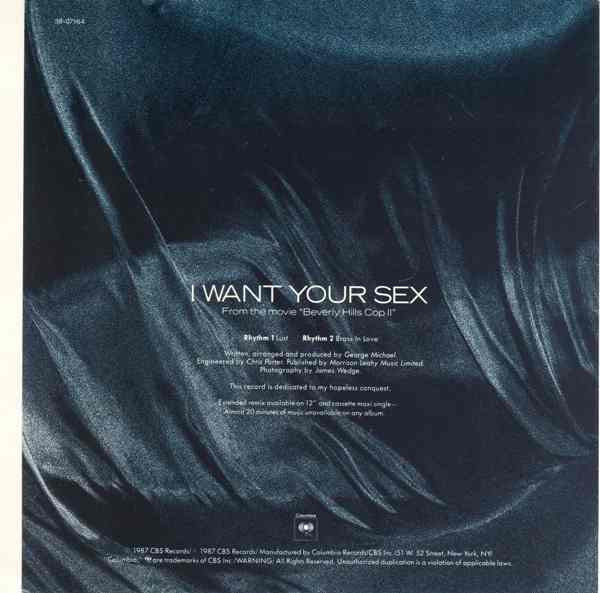 George Michael - I Want Your Sex (7") - Discogs image 2