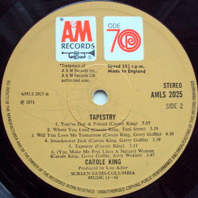 Carole King - Tapestry (LP) - Discogs image 4
