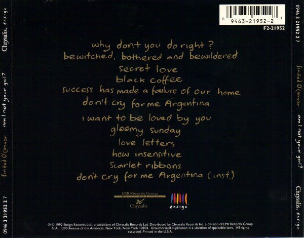 Sinéad O'Connor - Am I Not Your Girl? (CD) - Discogs image 2