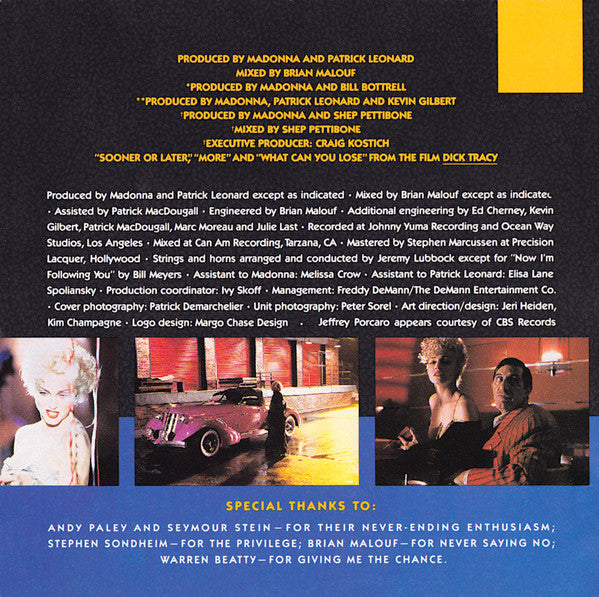 Madonna - I'm Breathless (Music From And Inspired By The Film Dick Tracy) (CD) - Discogs image 6