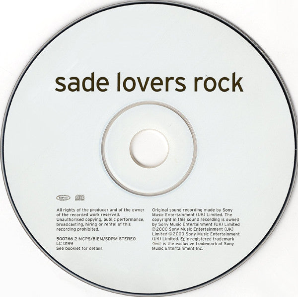 Sade - Lovers Rock (CD) - Discogs image 3