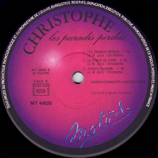 Christophe - Les Paradis Perdus (LP) - Discogs image 5