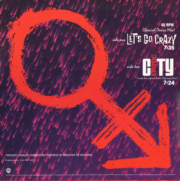Prince And The Revolution - Let's Go Crazy (12") - Discogs image 2