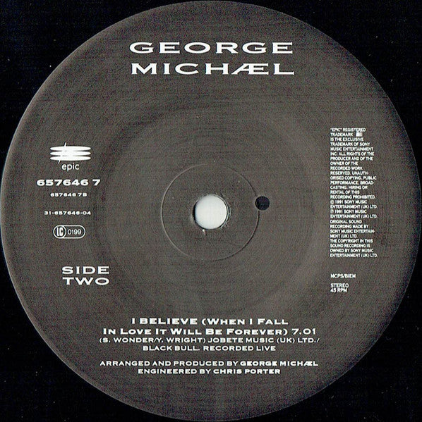 George Michael, Elton John - Don't Let The Sun Go Down On Me (7") - Discogs image 4
