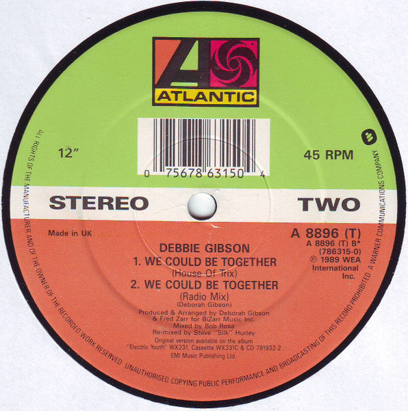 Debbie Gibson - We Could Be Together (12") - Discogs image 4