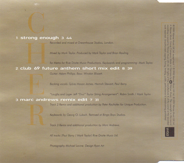 Cher - Strong Enough (CD) - Discogs image 3