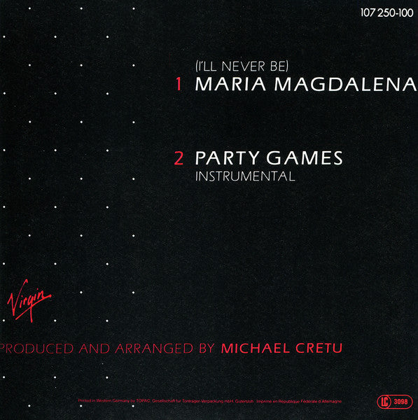 Sandra - (I'll Never Be) Maria Magdalena (7") - Discogs image 2