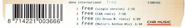 Dana International - Free (CD) - Discogs image 2