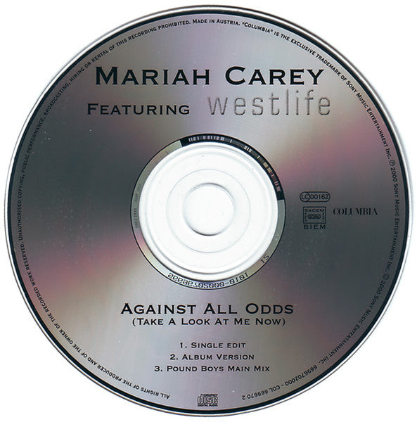 Mariah Carey Featuring Westlife - Against All Odds (Take A Look At Me Now) (CD) - Discogs image 4