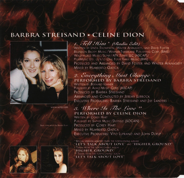 Barbra Streisand • Céline Dion - Tell Him (CD) - Discogs image 4