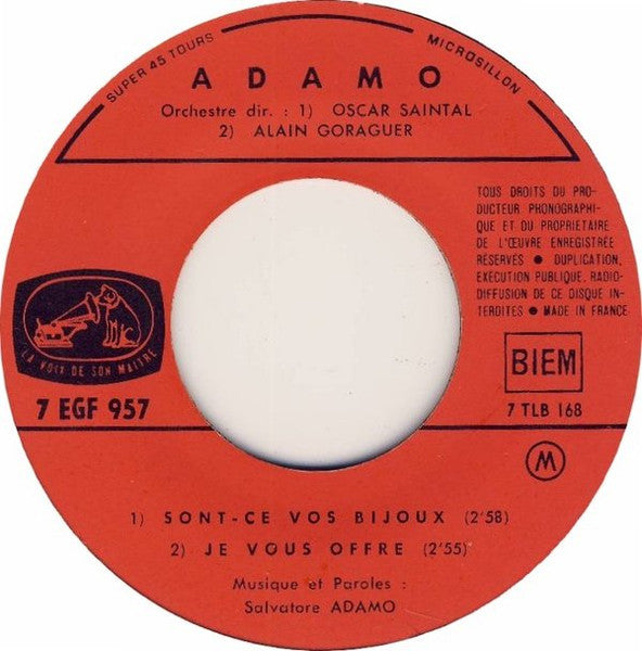 Adamo - Inch' Allah (7") - Discogs image 4