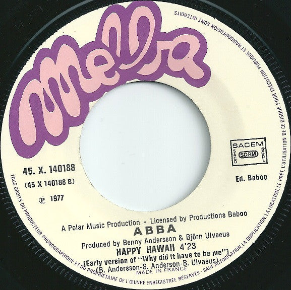 ABBA - Knowing Me, Knowing You / Happy Hawaii (7") - Discogs image 4