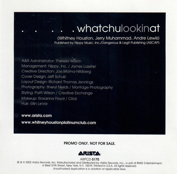 Whitney Houston - Whatchulookinat (CD) - Discogs image 4
