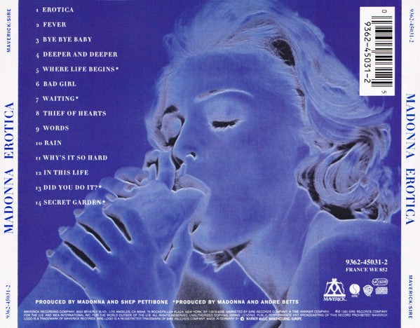Madonna - Erotica (CD) - Discogs image 2