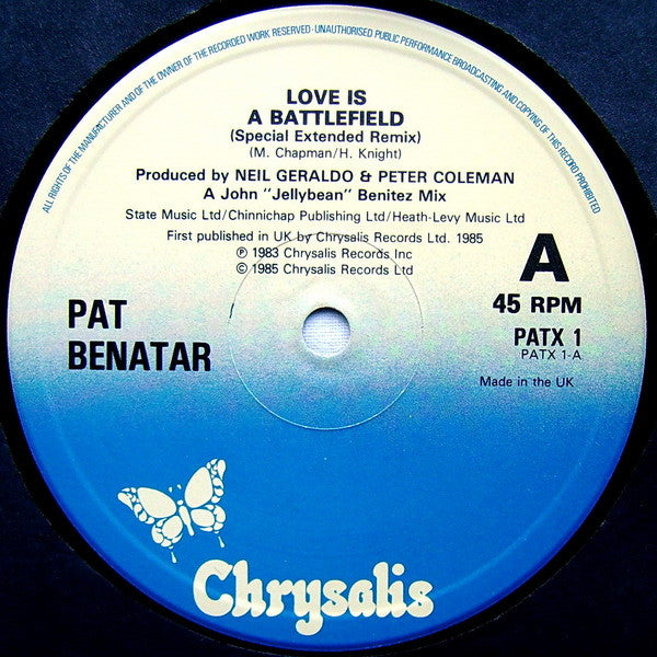 Pat Benatar - Love Is A Battlefield (Special Extended Remix) (12") - Discogs image 5