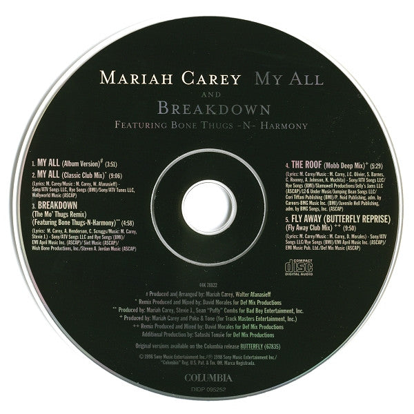 Mariah Carey Featuring Bone Thugs-N-Harmony - My All And Breakdown (CD) - Discogs image 5