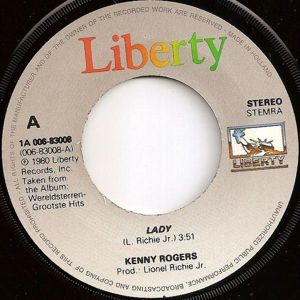 Kenny Rogers - Lady (7") - Discogs image 3