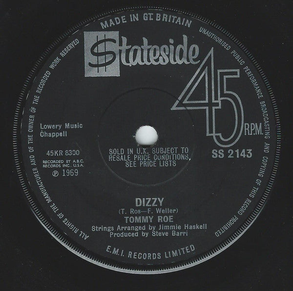 Tommy Roe - Dizzy (7")