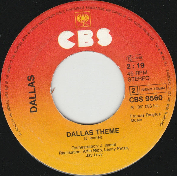Dallas (11) - Générique Du Feuilleton TV (7") - Discogs image 4