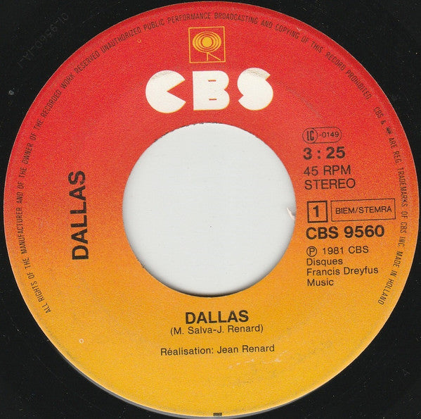 Dallas (11) - Générique Du Feuilleton TV (7") - Discogs image 3