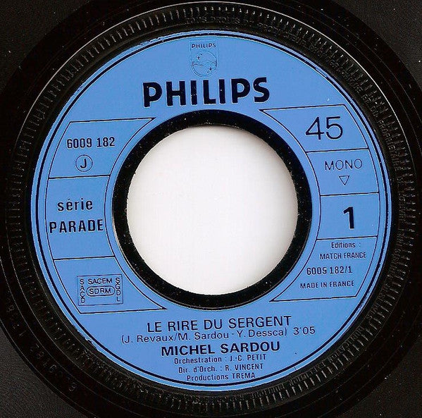 Michel Sardou - Le Rire Du Sergent / Vive La Mariée (7") - Discogs image 3