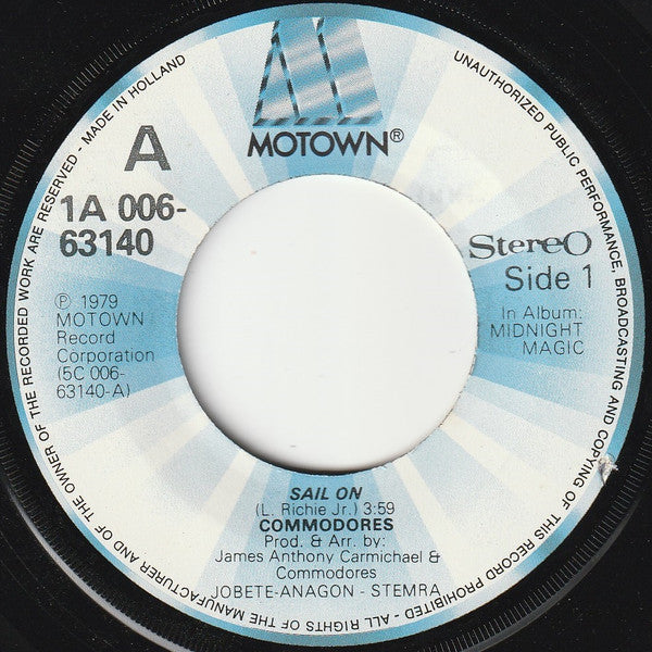 Commodores - Sail On (7") - Discogs image 3