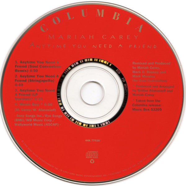Mariah Carey - Anytime You Need A Friend (CD) - Discogs image 3