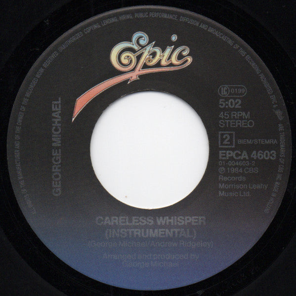George Michael - Careless Whisper (7") - Discogs image 4