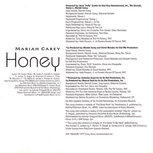 Mariah Carey - Honey (CD) - Discogs image 5