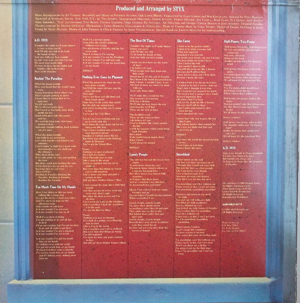 Styx - Paradise Theatre (LP) - Discogs image 3