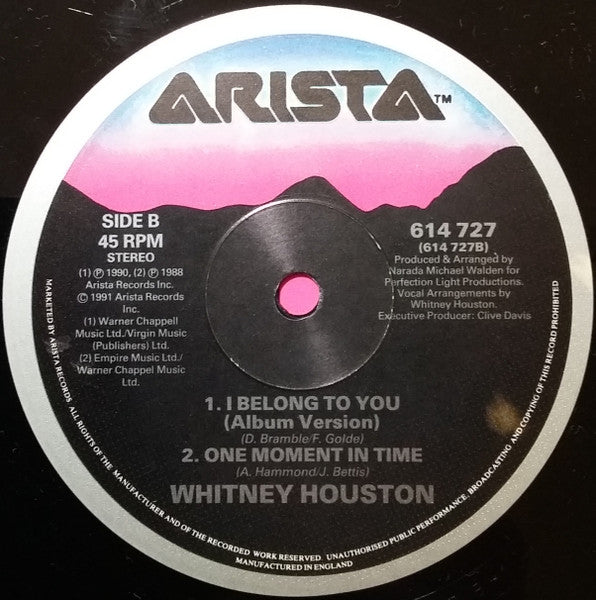 Whitney Houston - I Belong To You (12") - Discogs image 4