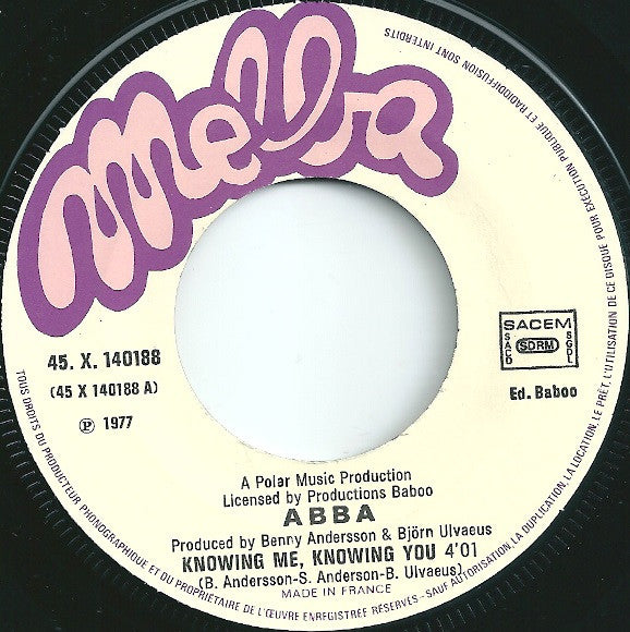 ABBA - Knowing Me, Knowing You / Happy Hawaii (7") - Discogs image 3