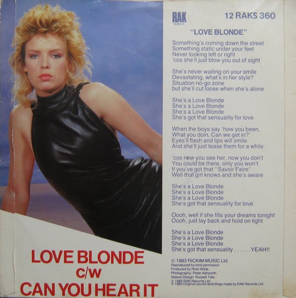 Kim Wilde - Love Blonde (12") - Discogs image 2