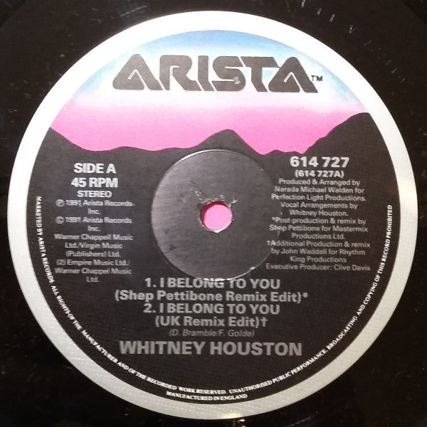 Whitney Houston - I Belong To You (12") - Discogs image 3