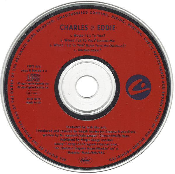 Charles & Eddie - Would I Lie To You? (CD) - Discogs image 3