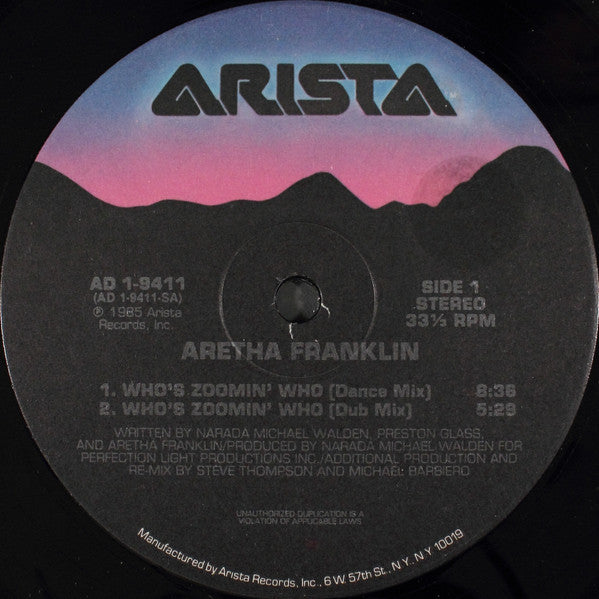 Aretha Franklin - Who's Zoomin' Who (12") - Discogs image 3