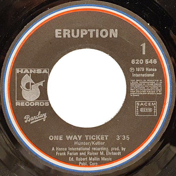 Eruption (4) - One Way Ticket (7") - Discogs image 3
