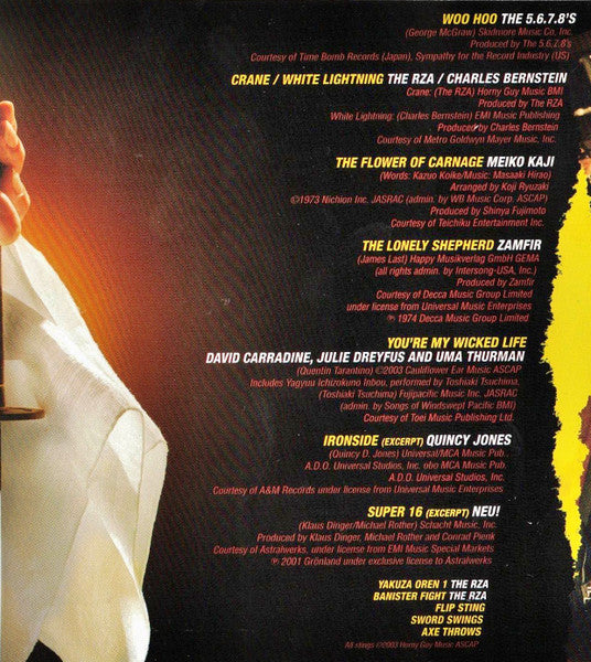 Various - Kill Bill Vol. 1 (Original Soundtrack) (CD) - Discogs image 5