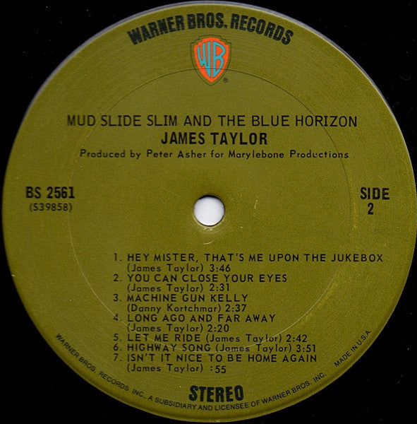 James Taylor (2) - Mud Slide Slim And The Blue Horizon (LP) - Discogs image 4