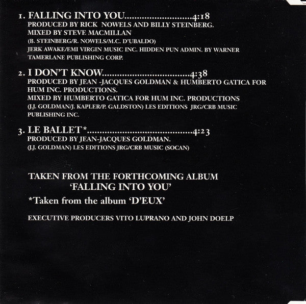 Céline Dion - Falling Into You (CD) - Discogs image 2