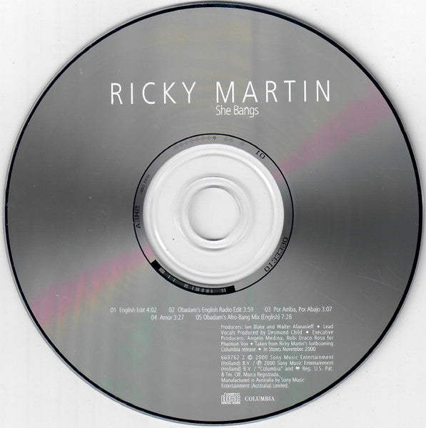 Ricky Martin - She Bangs (CD) - Discogs image 4