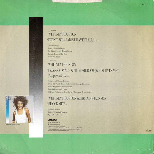 Whitney Houston - Didn't We Almost Have It All (12") - Discogs image 2