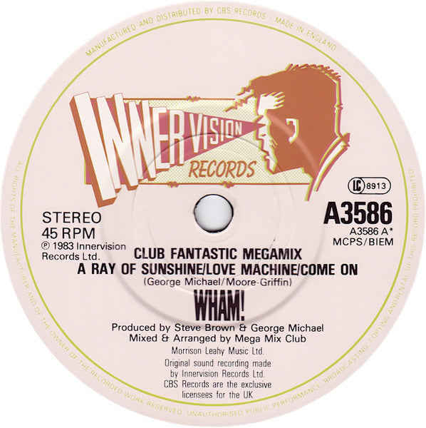 Wham! - Club Fantastic Megamix (7") - Discogs image 3